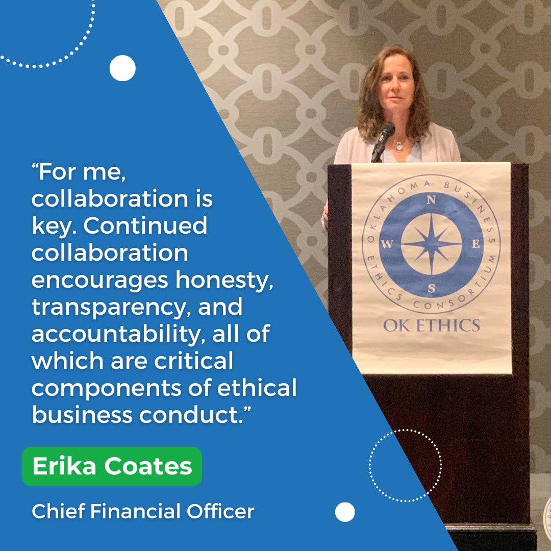 BrainerdChemCo's tweet image. In the words of Vanilla Ice: stop, collaborate and listen! 💯

Brainerd CFO Erika Coates spoke on the power of collaboration during a recent @OKEthics presentation. We're PROUD to be a part of this network of passionate leaders advocating for ethical business conduct! 💪