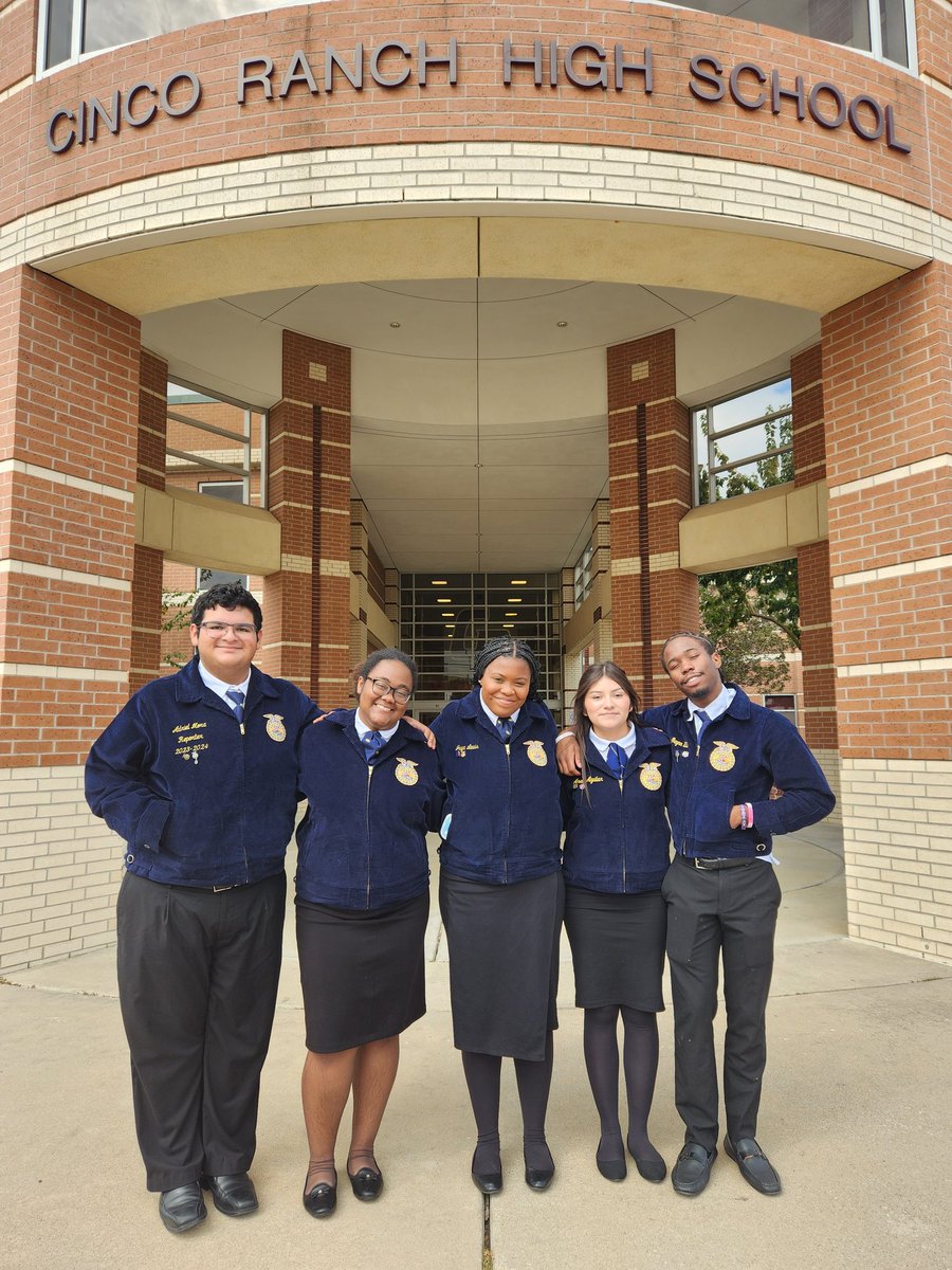Today the Agricultural Advocacy team spent their day off at the Cinco Ranch FFA LDE Contest and pulled off fourth place!