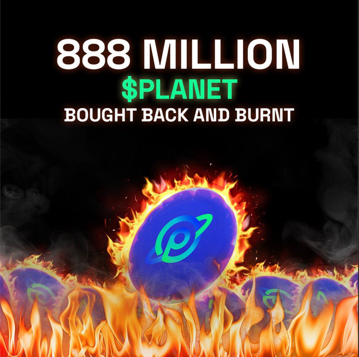 888 Million $PLANET tokens have been BOUGHT and BURNT celebrating the GOAT’s 8th Ballon d‘Or🔥🏆
#PlanetCelebratesMessi #Ballondor #PlanetReFi

TXNs: 
etherscan.io/tx/0x0cb990f21…
etherscan.io/tx/0xb19fa3f16…
etherscan.io/tx/0xb19fa3f16…