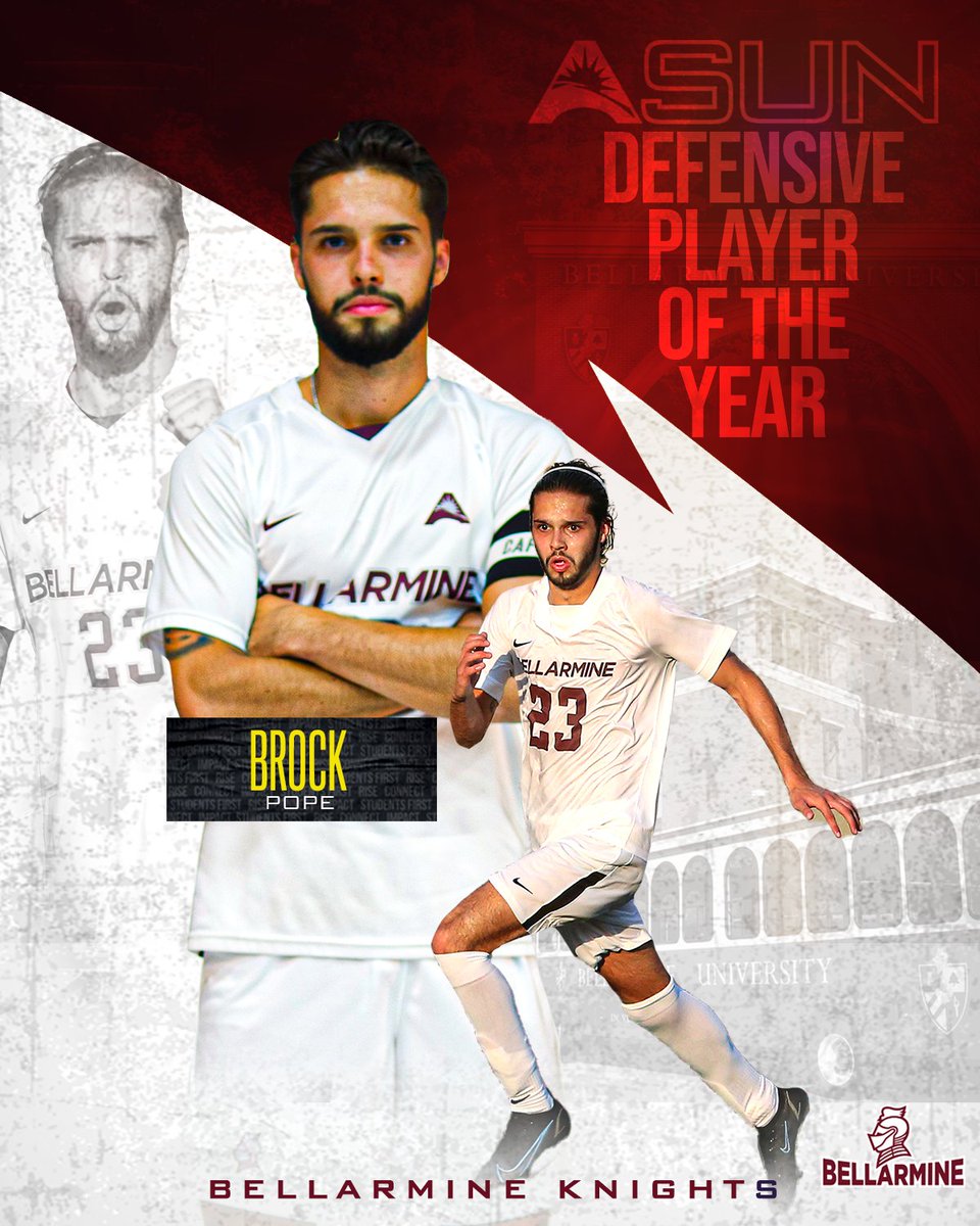 ASUNSports's tweet photo. Your 2023 #ASUNMSOC 𝐃𝐞𝐟𝐞𝐧𝐬𝐢𝐯𝐞 𝐏𝐥𝐚𝐲𝐞𝐫 𝐨𝐟 𝐭𝐡𝐞 𝐘𝐞𝐚𝐫! ⚽️💯

⚫️ Brock Pope, @BUKnightsMSOC

📰 | https://t.co/ztig5RFWlD

#ASUNBuilt | #SwordsUpBU ⚔️ https://t.co/GcdWipXdhH