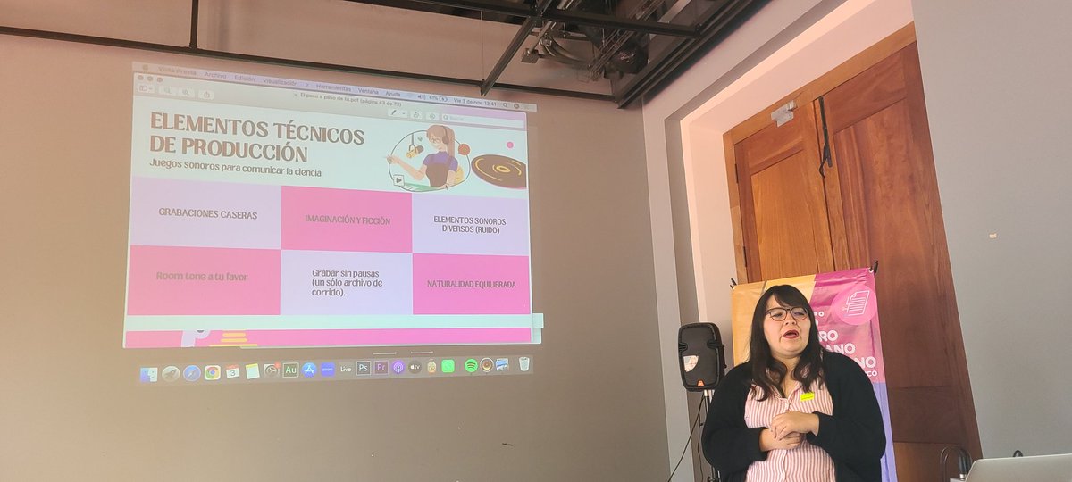 Diferencias entre el podcast y la 📻:

<a href="/simonosis/">☄️Alejandra Rosas Pájaro</a>: "En términos de narrativa y construcción sonora: la radio tiene estilos y formatos claramente definidos, como análisis o conversación. Por otro lado, el podcast tiene la “onda” de ser libre." #Talleres,  #ForoHPC2023 <a href="/red_mpc/">RedMexPeriodCiencia</a>