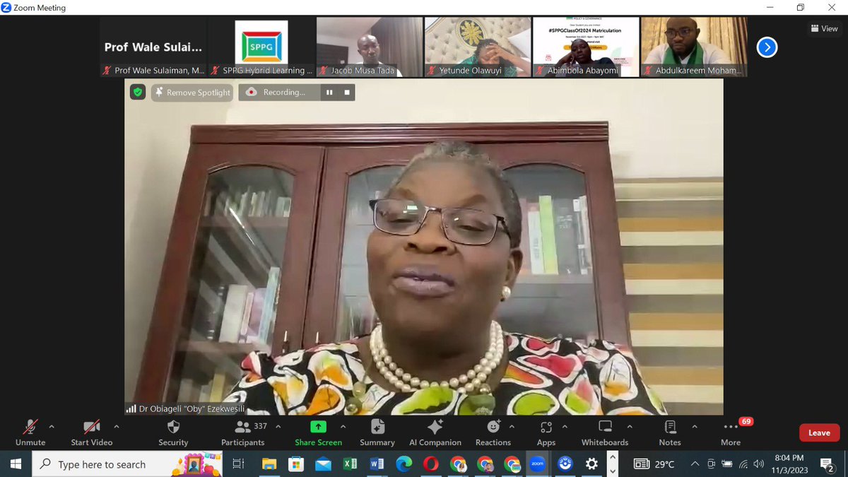 ‘The SPPG is a school that came out of a very strong determination on my path to continue the search for an Africa that works.’ 

- Dr. Obiageli “Oby” Ezekwesili <a href="/obyezeks/">Oby Ezekwesili</a> at the #SPPGMatriculationCeremony
