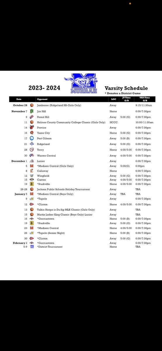 Come out and support your Lady Mustang 🐎 Basketball Team this season 🏀! 
➡️ #Swipe to see the full schedule. 

📸: @cole_production 

#RestoringTheLegacy 💙🩶
#TheOnlyPlaceToBe
#RollBlue
#1400