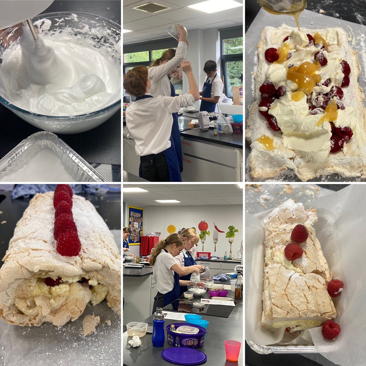 TGS_Food's tweet photo. #TGSYear9 have made some excellent meringue roulades today! #bake #foodisfun 👩🏼‍🍳🧑🏼‍🍳🍽️ 👏🏼 @TheGreggSchool https://t.co/RUoMoCuq2i
