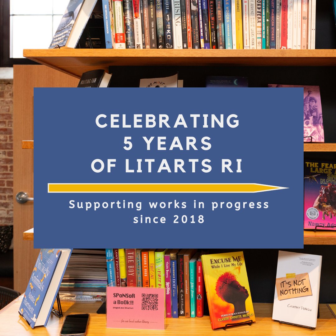 Amidst quite a lot right now, we realized LitArts RI has been here for 5 whole years! 😯 If you’d like to take a moment to mark this milestone—and help us get to the next one—here are 3 ways you can celebrate with us (1/4):
