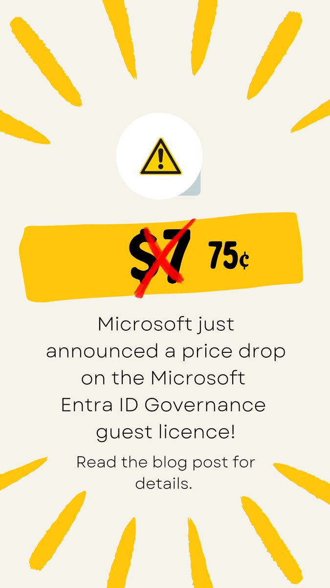 Folks, there's an updated pricing for the new Microsoft Entra ID Governance license for guests. 

It will be based on monthly active guests, and you get to use all the cool new ID Governance features with guests.

Read the blog post for details. 

techcommunity.microsoft.com/t5/microsoft-e…