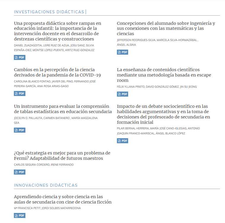Enseñanza de las Ciencias acaba de publicar su último número ensciencias.uab.es  Vol. 41 N. 3. Les invitamos a dar difusión al número. Gracias por su continuo interés en nuestro trabajo.