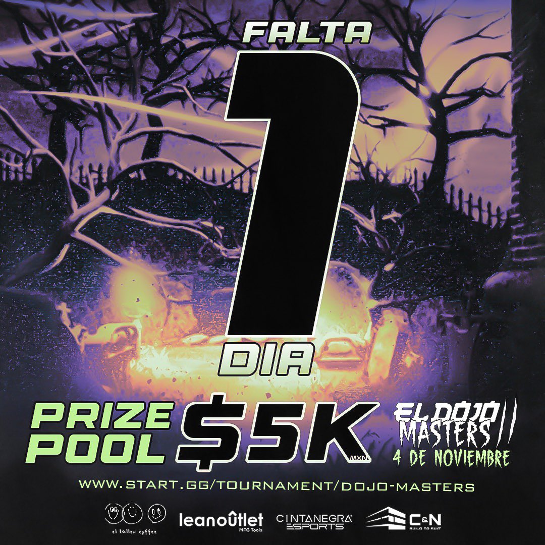 CintaNegraGC's tweet image. ¡Un día para el DOJO MASTERS!🏆🔥

Todavía pueden registrarse aquí
⬇️: start.gg/tournament/el-…

#CintaNegra #DojoMasters #Cn