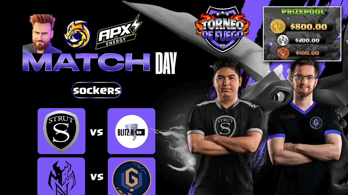 🔴LIVE
<a href="/TorneoDeFuego/">Torneo De Fuego🏆🔥</a>
#torneodeFuego
🔥🔥🔥🔥
DOBLE GUERRA

@VNesportingCOC VS @UnitedGamingCOC @STRUTesportsCoC VS #BLITZN

🟥YT 🖥️youtube.com/live/9jGDMaaLD…
🟪TW🖥️twitch.tv/sockerssu

Cast
🗣️🎙️ <a href="/Sockers_/">Sockers SU</a>

RT 🔄