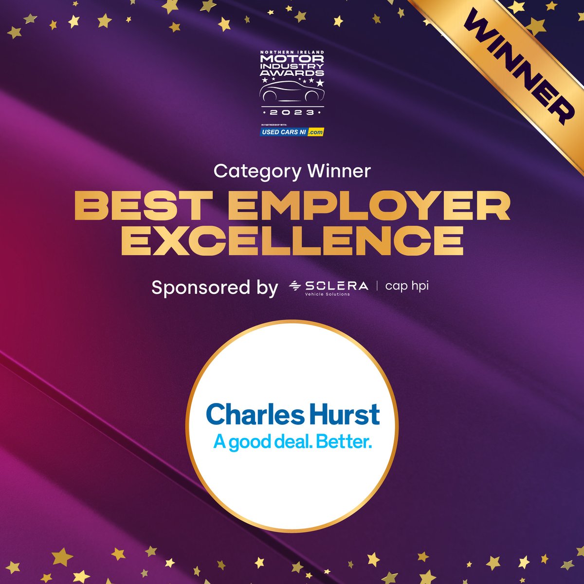 The winner of the BEST EMPLOYER EXCELLENCE AWARD – sponsored by <a href="/cap_hpi/">cap hpi</a> 

<a href="/CharlesHurstGRP/">Charles Hurst</a> 🏆

Highly commended is awarded to @TrustFord

Congratulations to the winners and finalists 👏

#NIMIAwards2023 #nimotorindustry