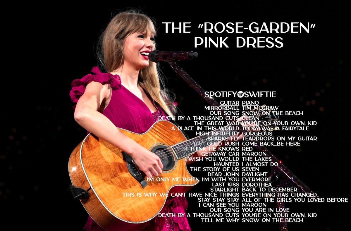 TSTheErasTour returns THIS WEEK at #BuenosAiresTSTheErasTour, following a  2.5 month break! Time to claim your Surprise Song Dress & Songs!  "Rose  Garden" Pink  "Crystal Skies" Blue  "Sunrise Boulevard" Blue   "Aquamarine" Green