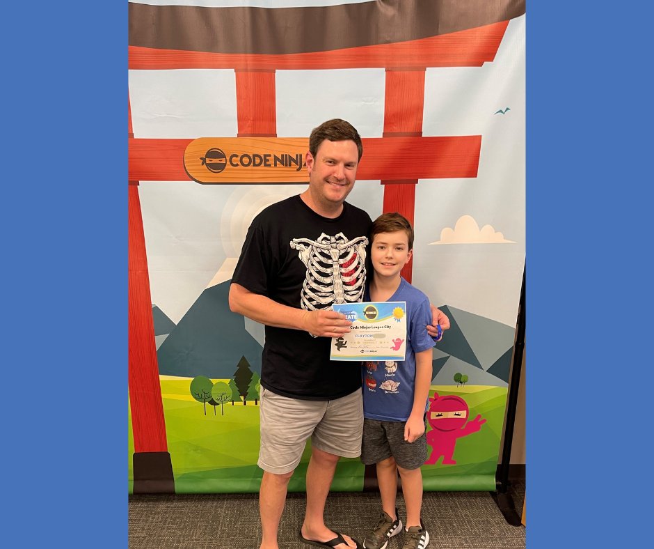 CodeNinjas4's tweet image. Code Ninjas League City is excited to announce that our ninja Clayton BELTED UP TO BLUE! We are extremely proud of Ninja Clayton and all the hard work he has done to get to this point! CONGRATULATIONS CLAYTON!