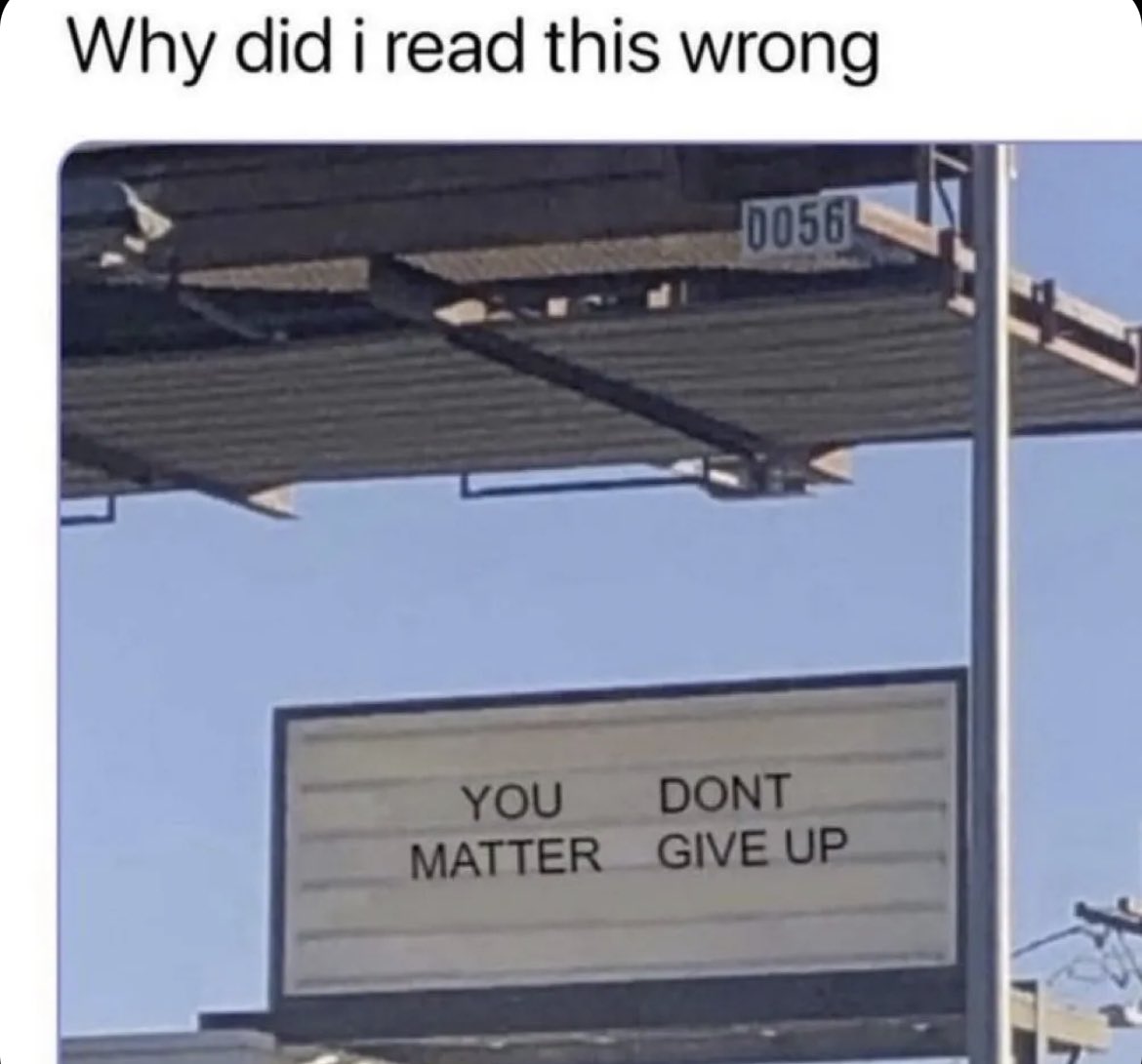 Dmkzy1's tweet photo. Who else read this wrong? https://t.co/cXQgV4jv7R