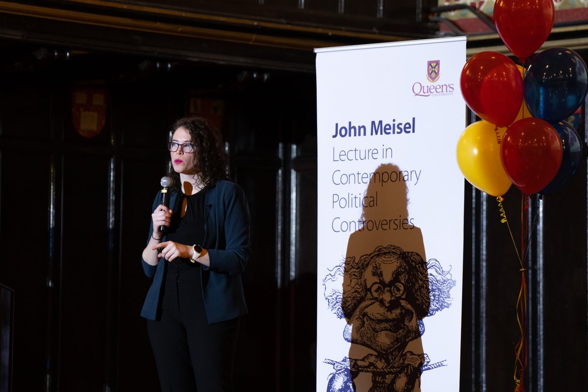 QueensuPOLS's tweet photo. Thank you @lizdubois for your fabulous talk at yesterday's #MeiselLecture @queensu!  We all enjoyed learning how "Social media influencers are getting political and we aren't ready."  A great way to celebrate Dr. Meisel's 100th birthday! 🎂🥳 https://t.co/uHfbNrRkJt