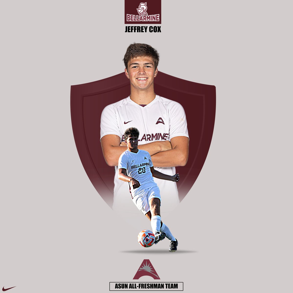 Well done, Jeffrey ‼️

The youthful arm of our defense is <a href="/ASUN_Soccer/">ASUN Soccer⚽️</a> All-Freshman ‼️

👏👏