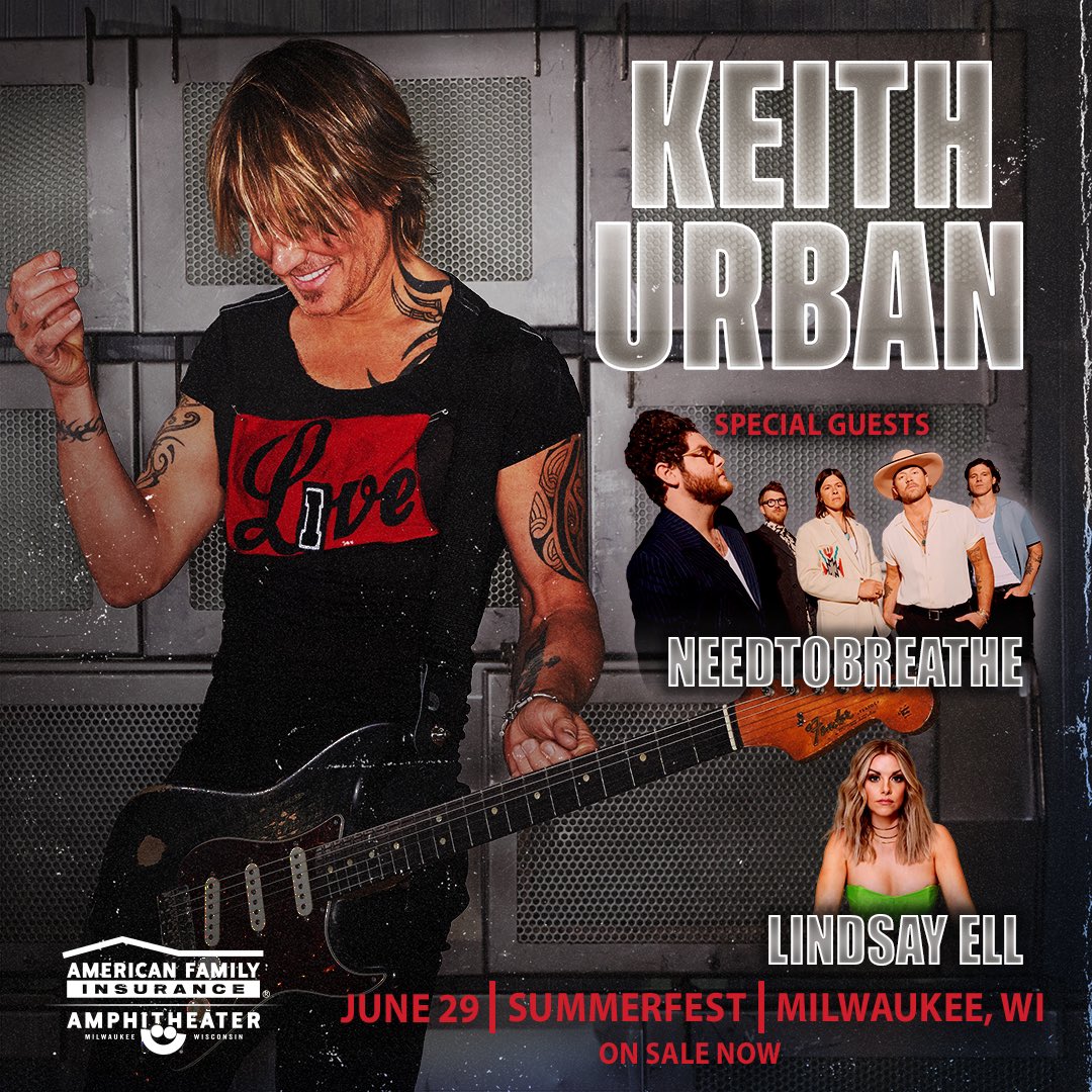 I cannot wait to play @Summerfest next June alongside @KeithUrban & @NEEDTOBREATHE!! 💚 All tickets on sale now. See you there!! 😎 summerfest.com