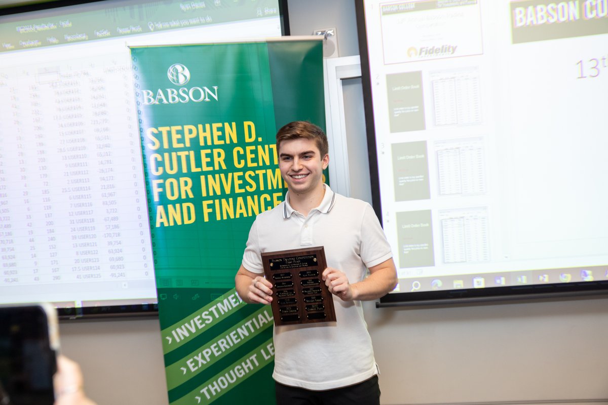 The 13th annual Babson Trading Competition, where students compete against one another using our Rotman Interactive Trader software, which simulates an order-driven market, is in the books. Congratulations to our winners (and all our participants!)