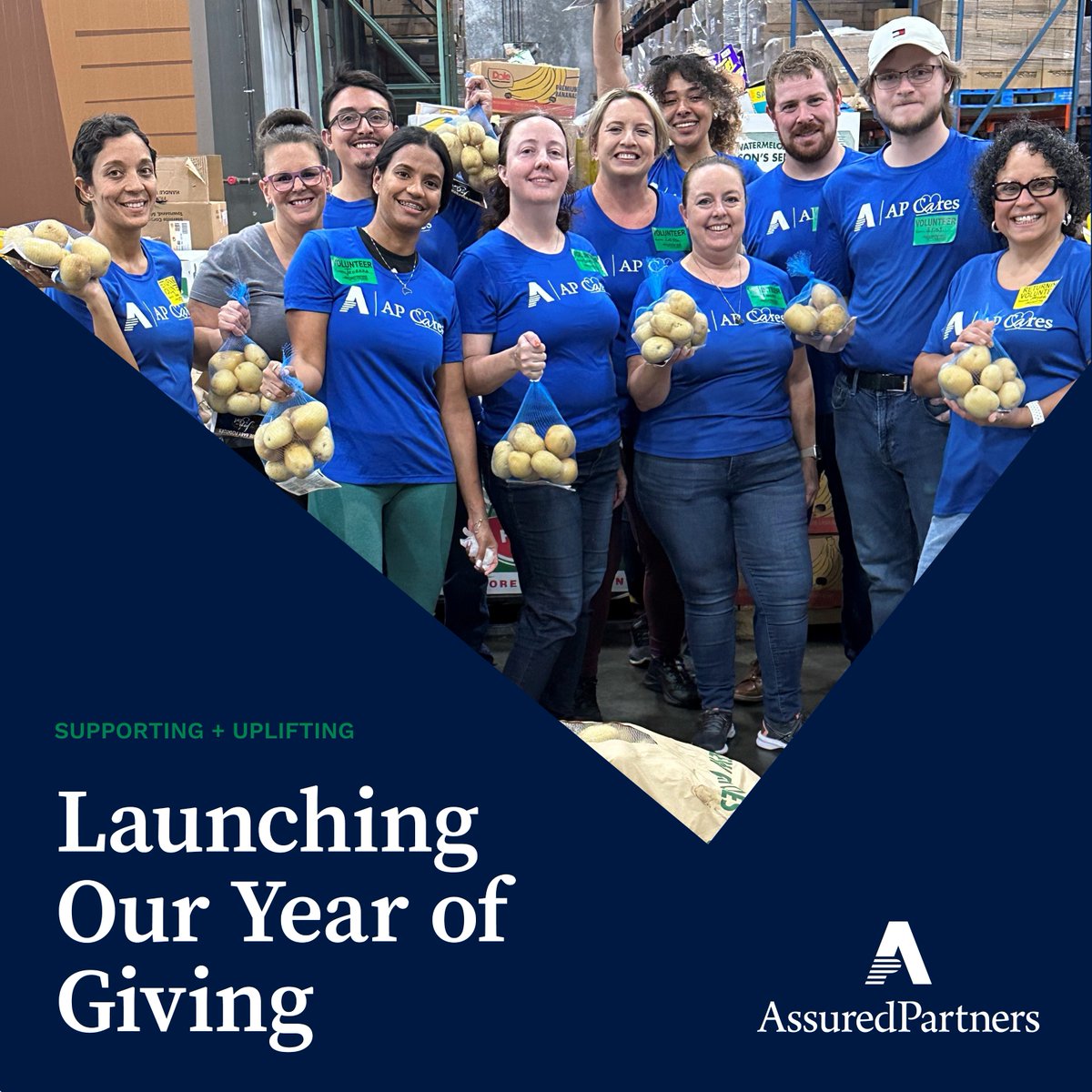 At AssuredPartners, we believe in supporting our communities. We believe in giving back as an organization and want to create an opportunity for you to join us. Beginning this November, we’ll launch a year of giving by highlighting 7 incredible nonprofits.