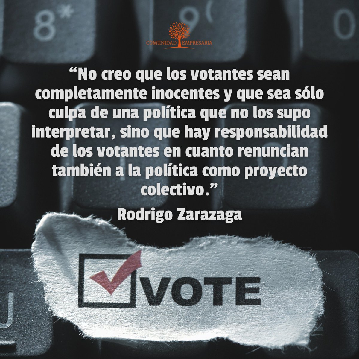 Acompañamos el contenido semanal con una frase extraída de una entrevista que realizó Rodrigo 📝

#comunidadempresaria #sociedad #politica #estado #argentina #reflexiones