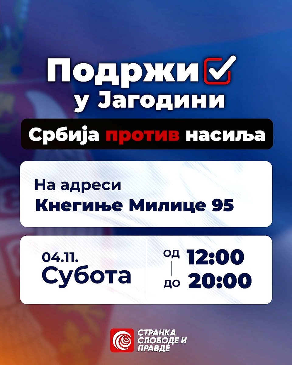 Stranka slobode i pravde Jagodina (@sspjagodina) on Twitter photo 