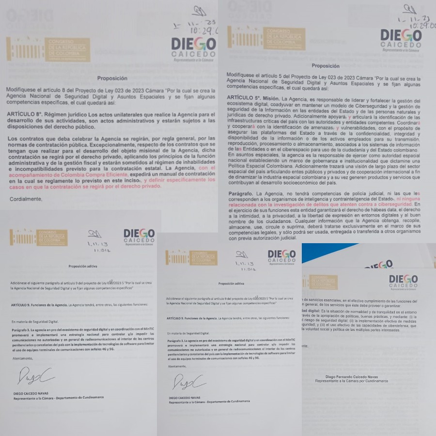 Esta semana en <a href="/comision_sexta/">Comisión Sexta</a> de <a href="/CamaraColombia/">Cámara de Representantes de Colombia</a> aprobamos en primer debate la creación de la Agencia Nacional de Seguridad Digital y de Asuntos Espaciales. Este es un importante proyecto que crea el marco institucional y legal que permitirá tener una entidad encargada de