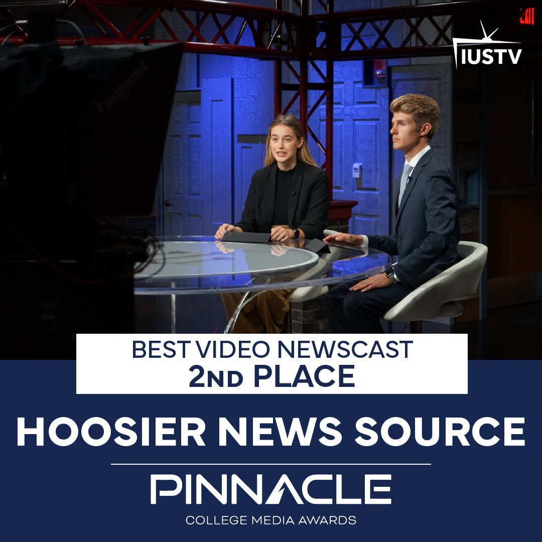 Exciting news to share!🎉

For the first time in our organization’s history, Hoosier Sports Nite placed 1st in the Best Video Sportscast category for the Pinnacle College Media Awards!

Hoosier News Source placed 2nd in the Video Newscast category!