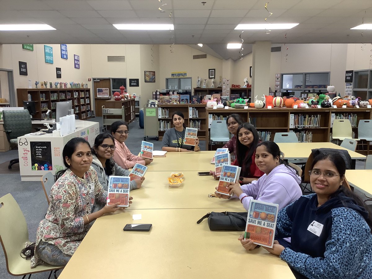 VRELibrary's tweet image. Well begun is half done with these @vrepto moms who enjoyed Book Club and are excited about another one soon! @AuthorWeeks and @gitavarad1 we savored blue peanut M&Ms to honor beloved Joe! @VRE_STARS @CISDlib @CounselorNelson thanks for joining us!