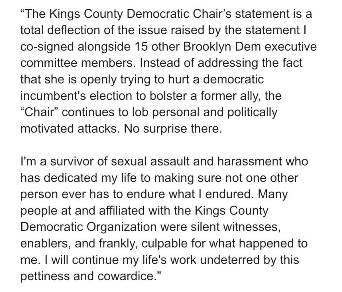 Just when I thought things at the Brooklyn Democratic Party couldn’t get any lower, they did. My response to today’s statement attacking my credibility and work:
