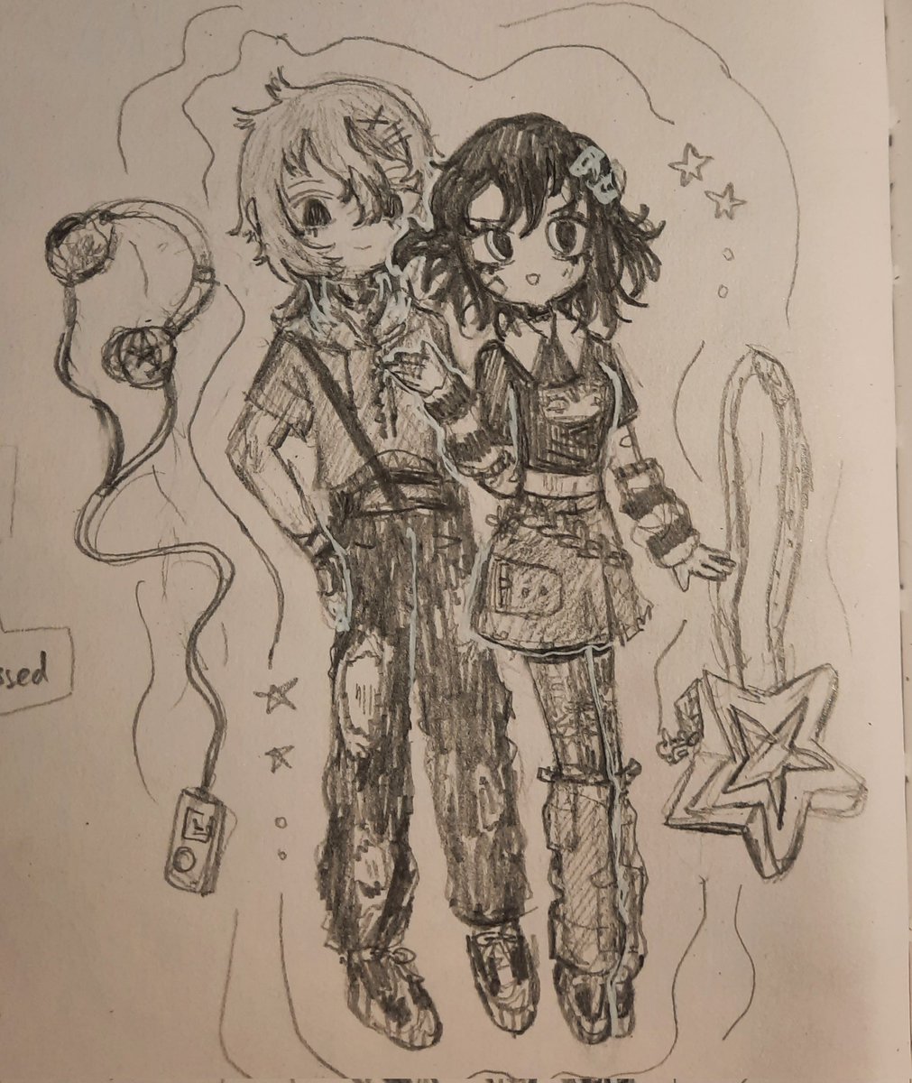 HYSTERIA_M_GIRL's tweet photo. [SC!] 🎧👾 They make me sick.

#art #artwork #oc #ocart #stringcutters #stringcuttersart #traditionalart #illustration #drawing https://t.co/jSeOr7aNDf