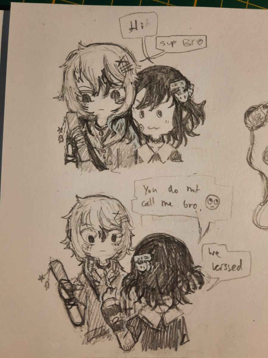 HYSTERIA_M_GIRL's tweet photo. [SC!] 🎧👾 They make me sick.

#art #artwork #oc #ocart #stringcutters #stringcuttersart #traditionalart #illustration #drawing https://t.co/jSeOr7aNDf