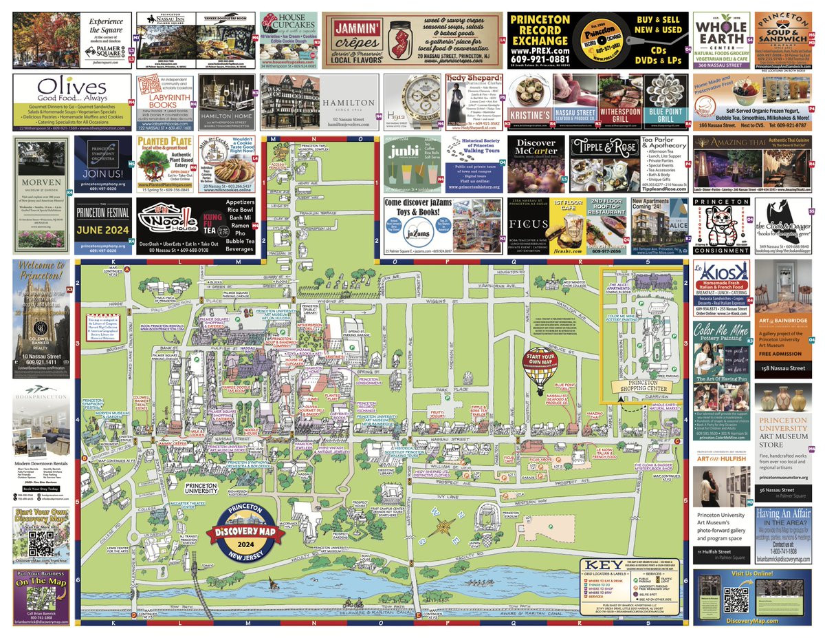 DiscoveryMap's tweet image. Congratulations to Brian Bamrick and Discovery Map of Princeton, NJ on the publication of the 2023-2024 maps! 🌟🗺️🎉
Princeton, NJ is a charming university town with a blend of academic prestige and historic allure.
#Princeton #newjersey #discoverymap
