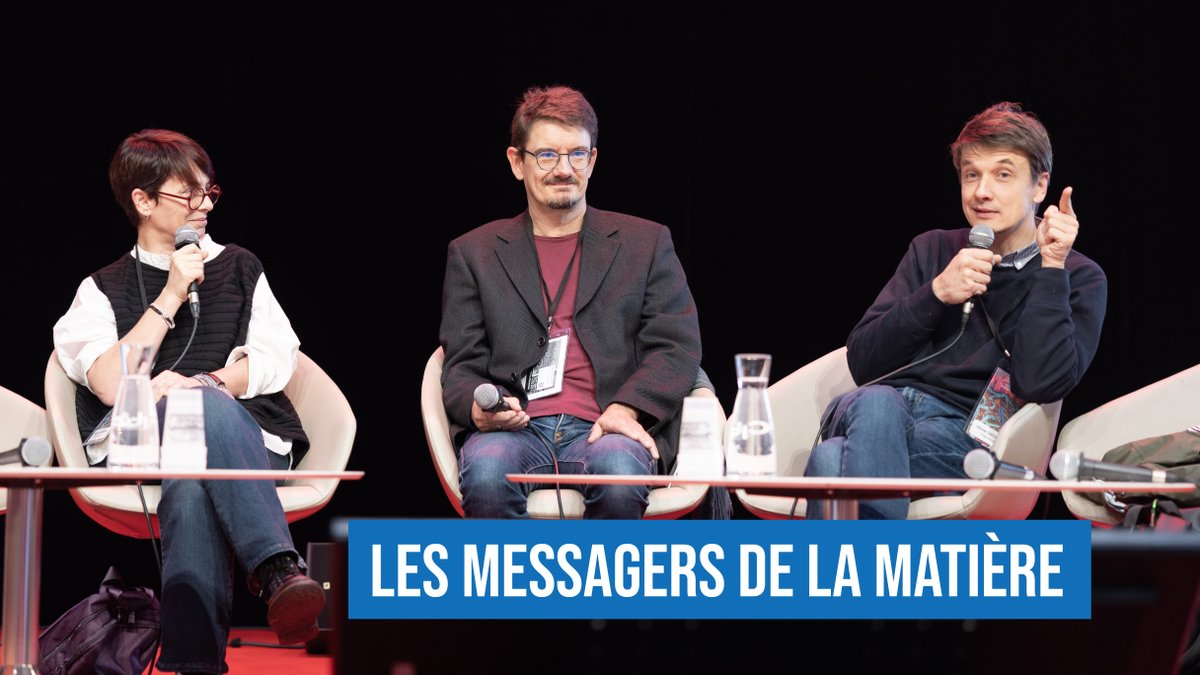 LHonnorat's tweet image. LES MESSAGERS DE LA #MATIÈRE avec Nathalie #Besson, Antoine Drouart, Olivier #Gechter - Modération : Marion #Cuny - C'est @LesUtopiales 🎬 youtu.be/Pqnlzrs3LhI