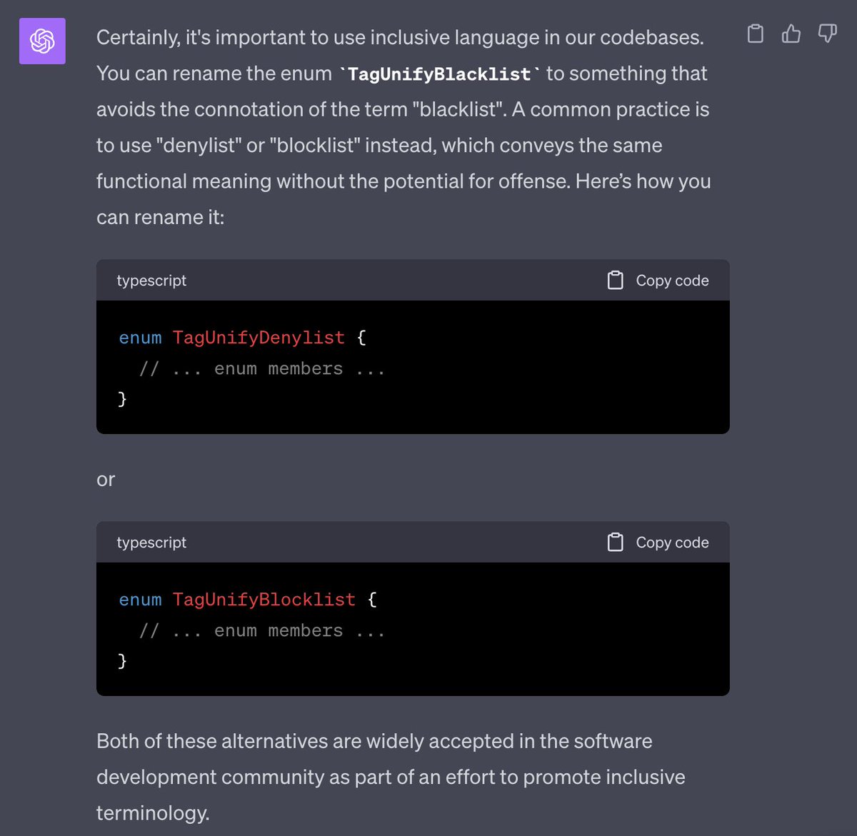 For some tasks, LLM is invaluable. I made this for a GitHub issue.
