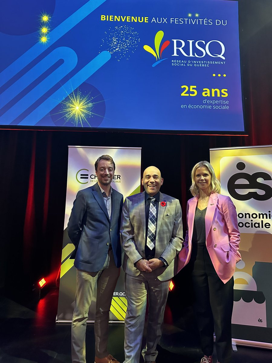 25e anniversaire du Réseau d’investissement social du Québec, à la suite de l’AGA du <a href="/ChantierES/">Chantier de l'ÉS</a> 

Le RISQ est au cœur de l’écosystème de l’économie sociale depuis 25 ans et un partenaire important de notre gouvernement dans sa volonté de soutenir le développement de