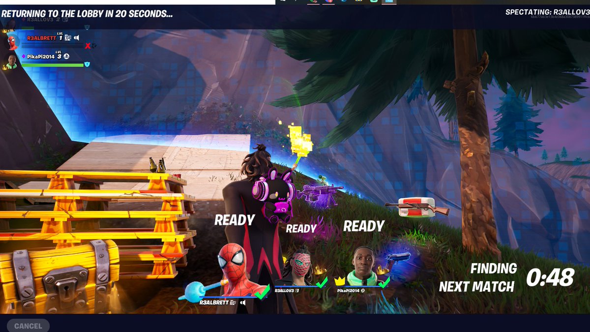 R3ALBRETT's tweet photo. First game back on @FortniteGame and first win with my kids. 28 total elims
My 9 year old and 5 year old had more kills then me lmao.
#GotCarried https://t.co/2ZnZFubUlG