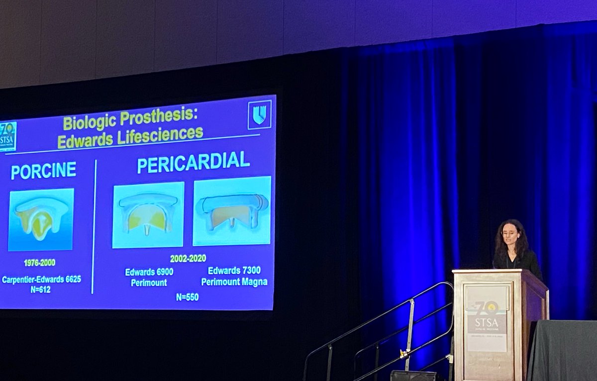 Dr.@bzwisch is presenting 44 years of @DukeCTSurgery experience in porcine and pericardial prostheses for mitral valve replacement. #STSA2023 @OfficialSTSA