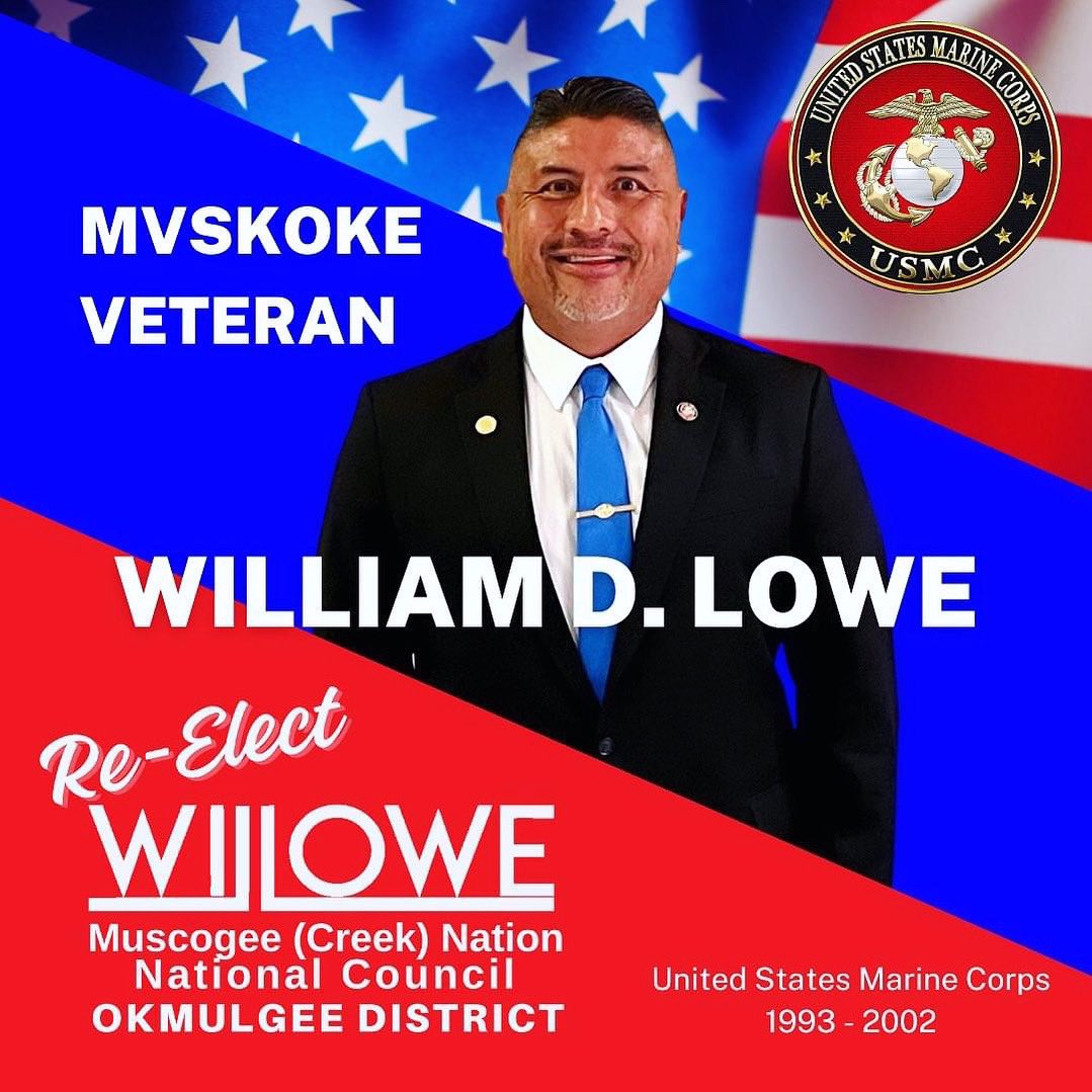 WilLoweCouncil's tweet photo. Mvto for all of your support! It has been so encouraging to visit and reconnect with so many Mvskoke citizens who believe in me. I look forward to your continued support during the General Election on Saturday, November 4th. 

#ReElectWilLowe #MvskokeMarine #MvskokeMBA https://t.co/TBYkYIbBYO