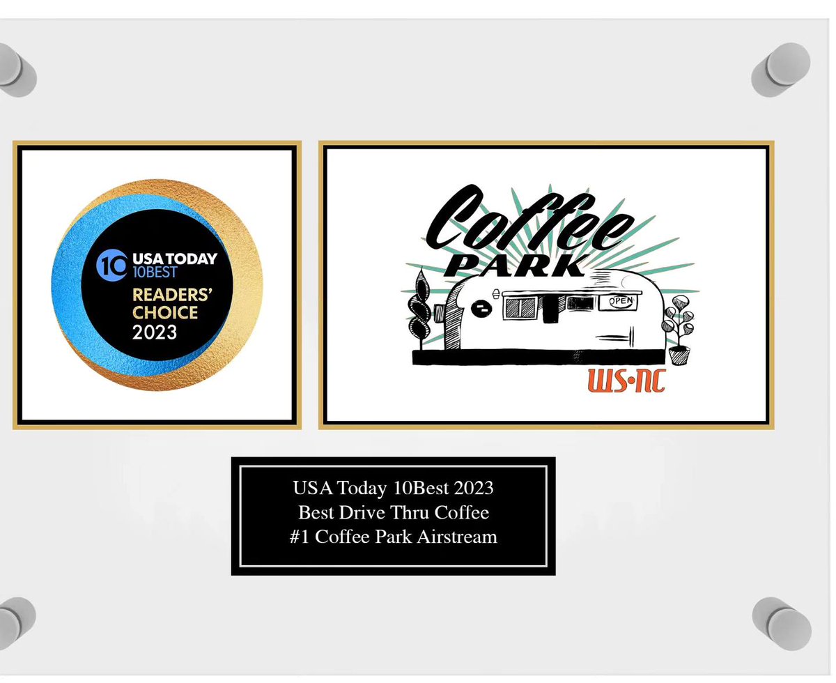 Congratulations @CPAirstream for being awarded the #1 drive-thru coffee in the country by @USATODAY ☕ #WinstonSalem #BestCoffee #VisitWS #Coffee #USAToday