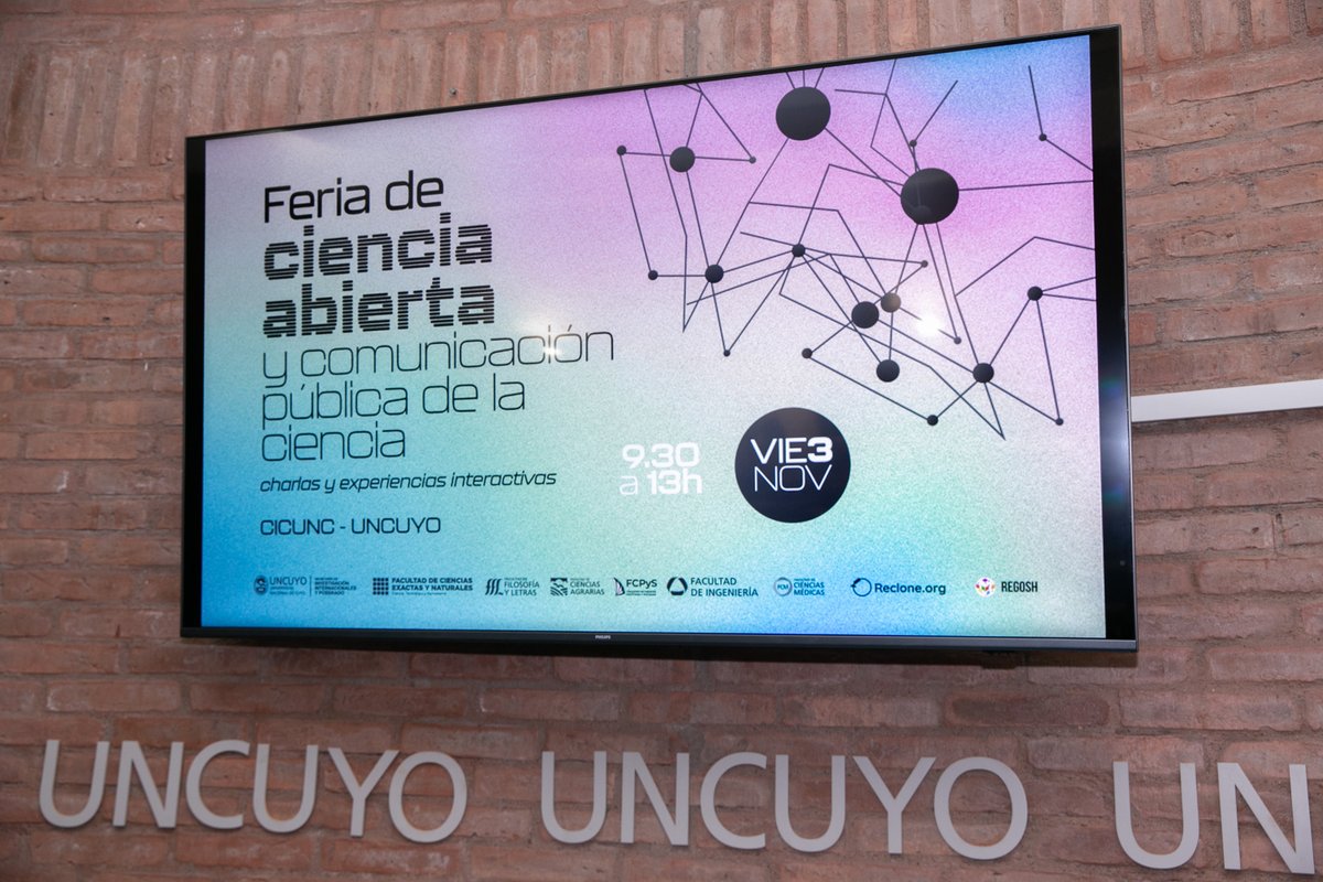 SIIP_UNCUYO's tweet photo. La @uncuyo vivió hoy su primera Feria de Ciencia Abierta y Comunicación Pública de la Ciencia. 

Seguimos trabajando para generar investigación con impacto, que contemple también la posibilidad de plantar resultados desde un paradigma de ciencia abierta, colaborativa y asequible. https://t.co/6RLrf1iaE7