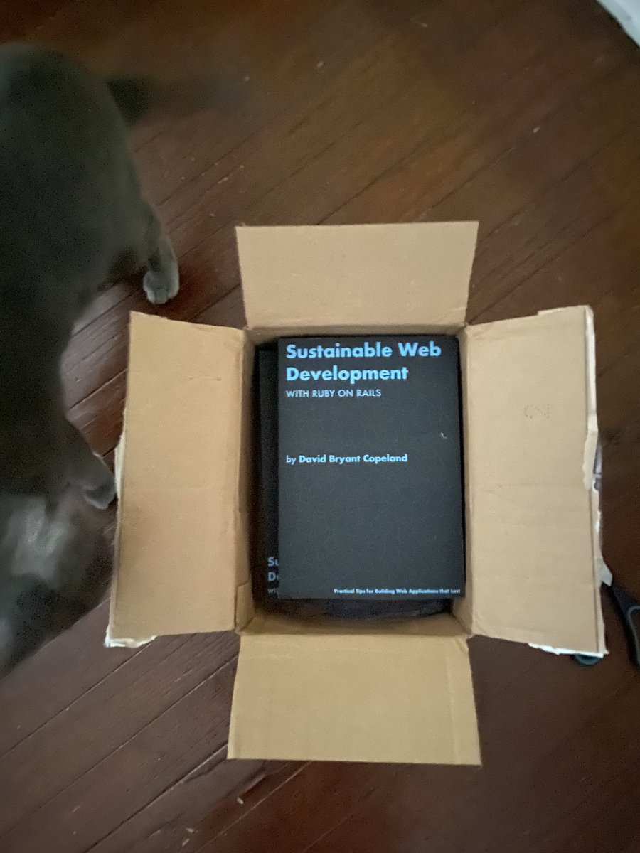 “Sustainable Web Development with Ruby on Rails” by @davetron5000 just arrived 🇺🇸🔜🇺🇾 Huge thanks Dave for supporting the Uruguayan #Ruby community with 3 copies of your book ♥️ We’ll be giving them away in the next meetup Nov 10th @rubymontevideo. See you there!