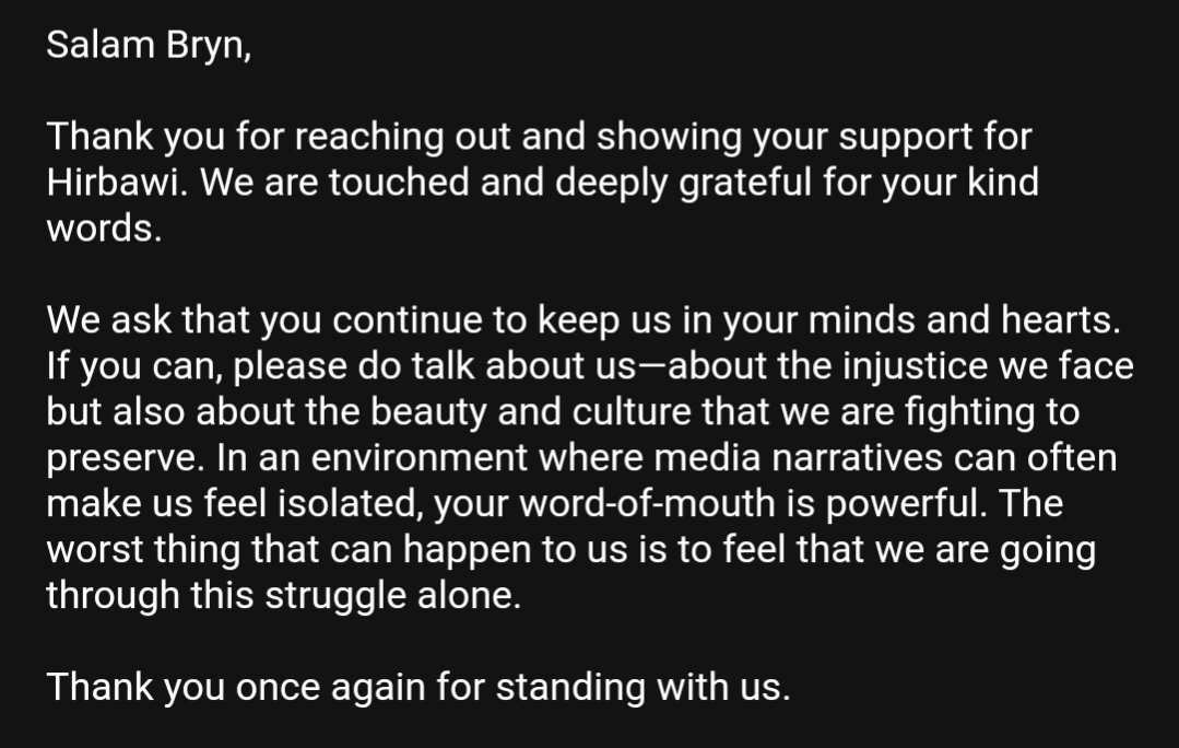 brynnposting's tweet image. last year, i bought a kufiya from the last remaining factory in Palestine. this week they messaged me that they are surviving. i asked them what they want americans who want to support them can do. they responded today