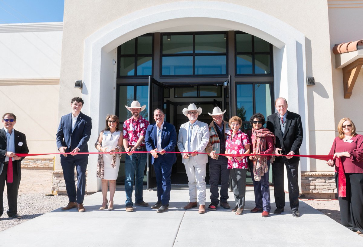 nmsu's tweet photo. This morning @nmsu_aces celebrated the completion of the Food Science, Security and Safety Center and the Animal Nutrition and Feed Manufacturing Facility with a ribbon-cutting ceremony. The center will serve as an international hub for food safety and security. https://t.co/bbakIwK3WC
