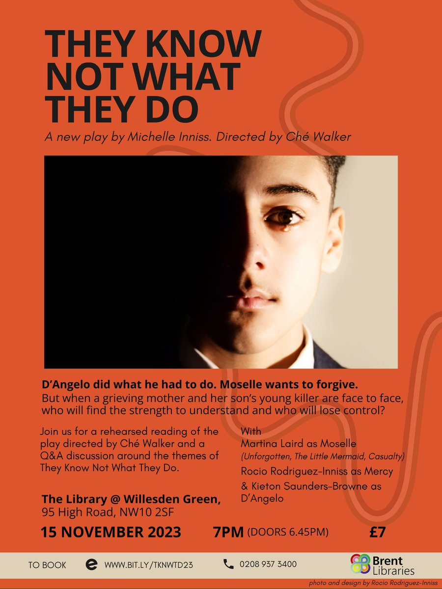 D’Angelo did what he had to do. Moselle wants to forgive. Please join me in a rehearsed reading of my new play They Know Not What They Do Directed by Ché Walker with @martina_laird <a href="/rocio_inniss/">Rocio Rodriguez-Inniss</a> &amp; <a href="/Kietonsb/">Kieton Saunders-Browne</a> The Performance Space Willesden Library 15.11.23 <a href="/7pm/">Huong Le</a>