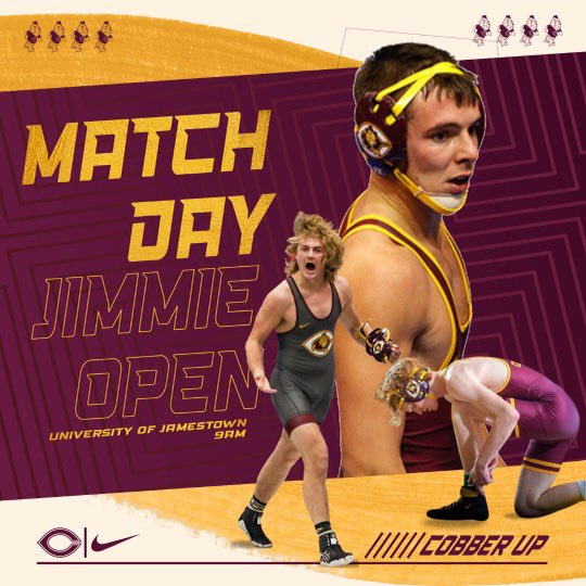 1st competition of the ‘23-24 season is tomorrow over at the Jimmie Open! #FireAway #VibeTribe #CobberUp #bandofbrothers
