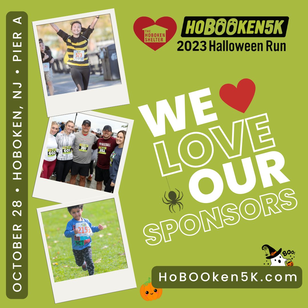 HoBOOken5K's tweet photo. We are incredibly grateful for the generous $1,500 contribution from our Scary Scurry Kids' Run sponsors.🎃Thanks to your support,The Hoboken Shelter can provide our Neighbors with warm meals and a safe space to sleep. Together, we can help end hunger and homelessness in Hoboken. https://t.co/R1EcJ0j07E