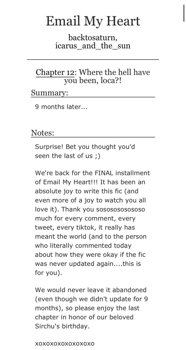 backtosaturn's tweet photo. Email My Heart 💌 Epilogue 

love u all :’)

https://t.co/bnWtR6PGnF https://t.co/u4n3YmXdX0