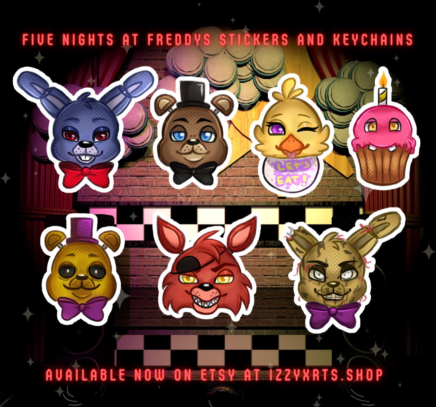 💗 Izzy 💗 on X: ❤️ Five Nights at Freddy's Keychains are OUT