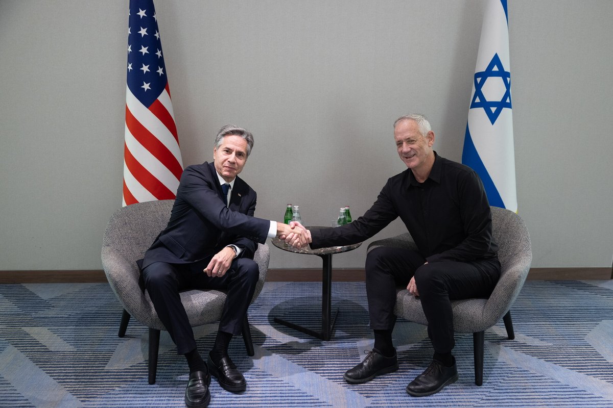 In my meeting with Minister @gantzbe, I reiterated that the United States firmly supports Israel’s right to defend itself consistent with international law. We discussed ongoing efforts to secure the release of hostages and maintain calm in the West Bank.