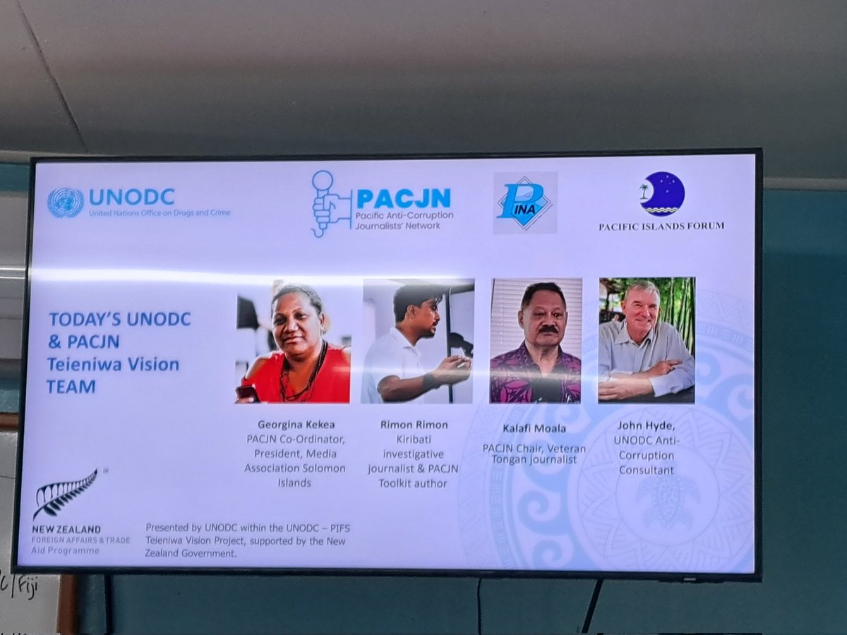 Reporting Teieniwa: Anti corruption state of play, next step with UNODC at PIFLM52 Pacific Media Workshop in Rarotonga @UNODC @PACNEWS2 @IBIupdate @achandftv @TavuliNews @youths4integri7 @UNDP_Pacific @CKI_MFAI @ForumSEC @ABCPacific @RNZPacific