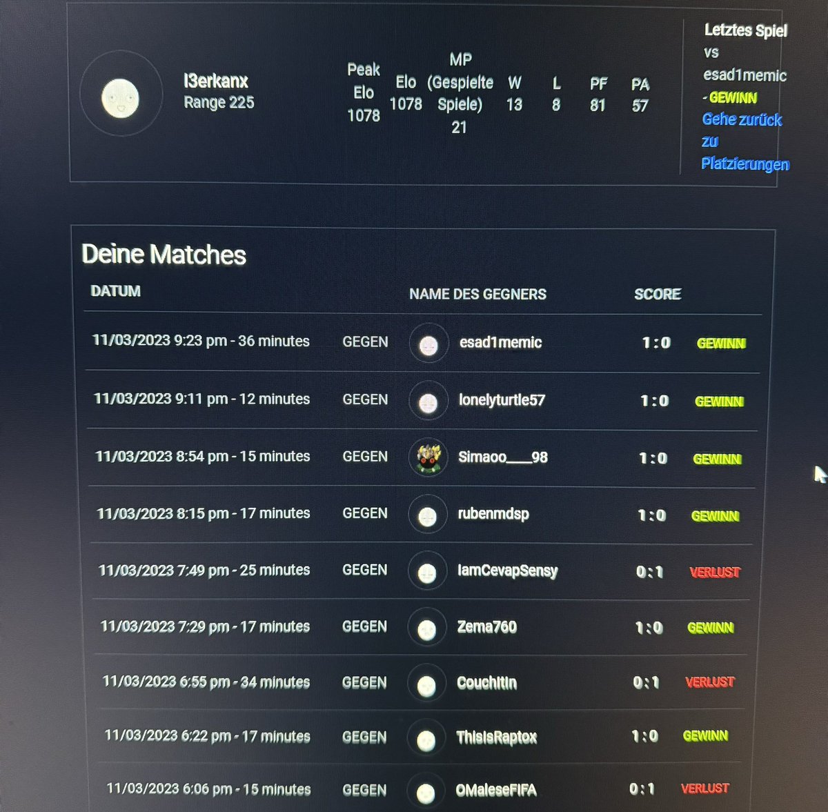 Hab noch zum Ende alles wieder gut gemacht ✌️